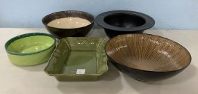 Five Modern Ceramic Pottery Pieces