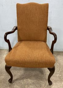 Queen Anne Upholstered Arm Chair