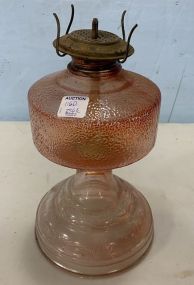 Vintage Pressed Glass Oil Lamp