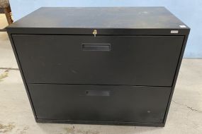 HON Black Two Drawer File Cabinet