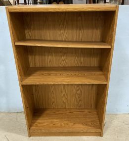 Oak Finish Pressed Wood Bookshelf