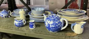 Group of Blue and White Pottery