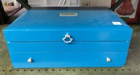 Turquoise Painted Flatware Box