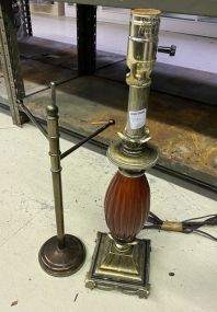 Modern Resin Vase Lamp, and Metal Towel Rack