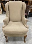 Queen Anne Wing Back Upholstered Chair