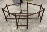 Wood Glass Table Base