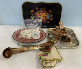 Brass Kitchen Items, Serving Trays, and Watermelon Platter