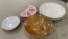 Carnival Style Bowl, Cups, Watermelon Dishes, Alfred Meakin Bowls
