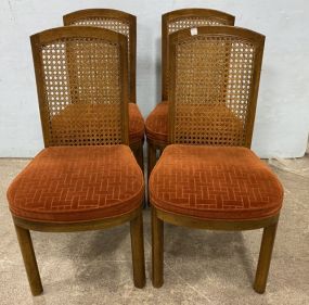 Four Drexel Heritage Cane Back Game Table Chairs