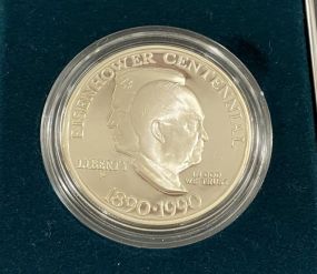 United States 1890-1990 Eisenhower Centennial Silver Dollar