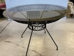 Black Painted Salterini Metal Round Table