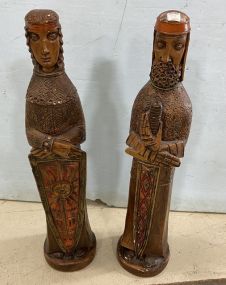 Two Ceramic Catholic Soldiers