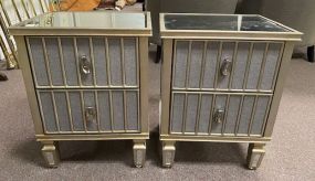 Pair of Contemporary Mirrored Side Tables