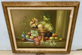 Still Life Fruit Painted by C. Freeman