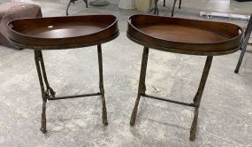 Pair of Serving Tray Side Table