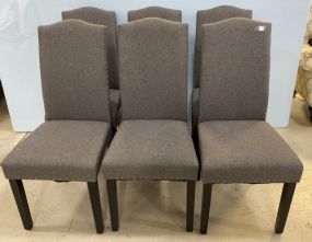 Six Charcoal Grey Dining Chairs