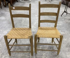 Pair of Primitive Shaker Style Side Chairs