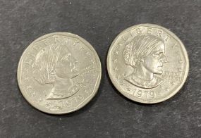 Two Susan B Anthony One Dollar Coins