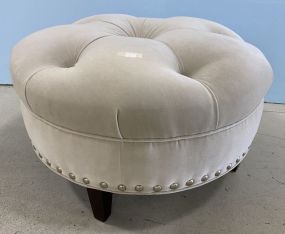 New Button Tufted Upholstered Ottoman
