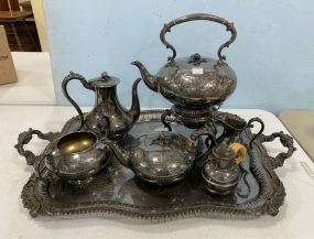English Silver Plate Tea Service  Set