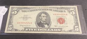 1963 Five Dollar Note