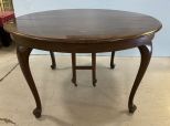 Antique Queen Anne Mahogany Round Dining Table