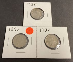 1897, 1935, 1937 Nickels