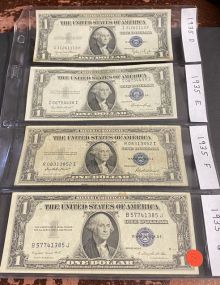 1935 D, 1935 E, 1935 F, and 1935 G Silver Certificate