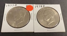 1977-D, 1978-D Eisenhower Dollars