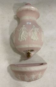 Wedgewood Jasperware Pink Wall Fountain