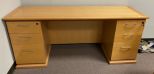 Like New Maple Credenza Desk