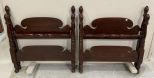 Pair of Van Stee Cherry Mini Post Twin Beds