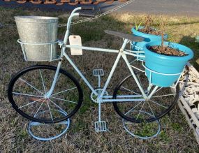 Wrought Iron Bicycle Planter Holder