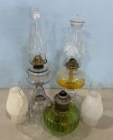 Group of Vintage Oil Lamp