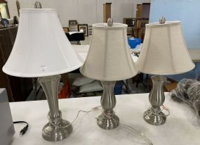 Three New Contemporary Metal Table Lamps
