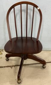 Modern Windsor Style Swivel Rolling Chair