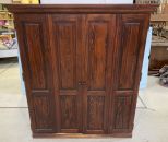 Large Oak Finish Computer Cabinet