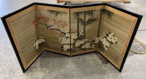 Four Panel Oriental Wall Panel Screen