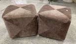 Pair of Upholstered Ottomans