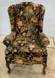 Upholstered Queen Anne Wing Back Chair