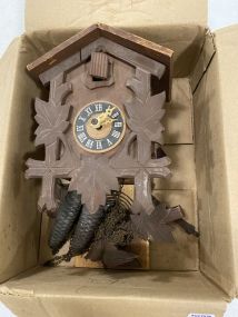 Vintage Wood Carved Cuckoo Clock