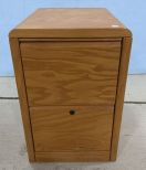 Wood Two Drawer File Cabinet