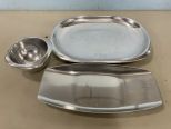 Nambe Metal Serving Trays and Bowl