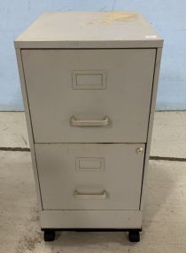 Small Two Drawer Metal File Cabinet