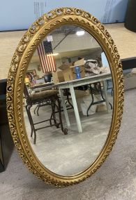 Gold Gilt Oval Mirror