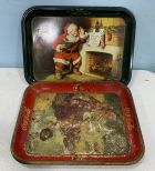 Two Vintage Coca Cola Trays