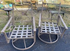 Pair of Metal Patio Chairs
