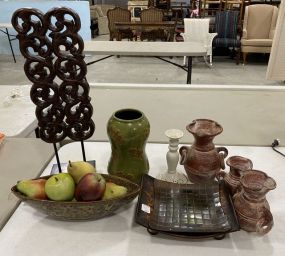 Group of Decorative Pottery and Decor