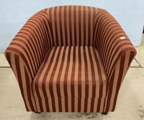 Striped Pattern Upholstered Chair