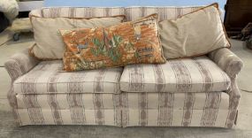 Floral Upholstered Two Cushion Sofa